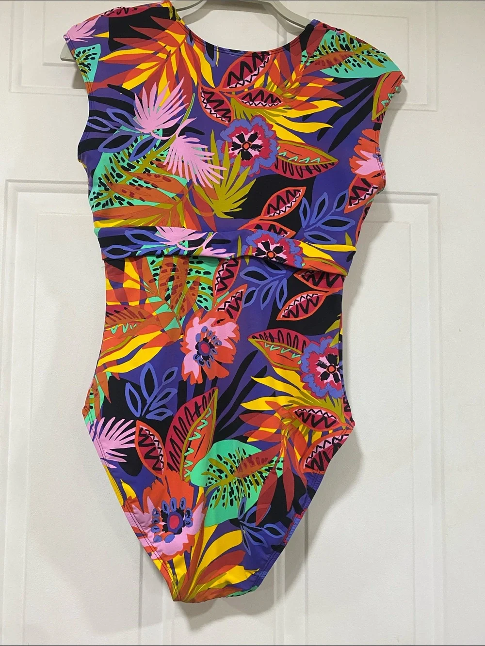 Bleu Rod Beattie Women’s One-Piece Swimsuit — Bright Purple Floral Mix